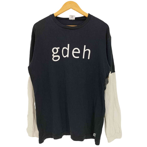 グッドイナフ GOODENOUGH 02年製 ロゴプリント フェイクレイヤードデザイン 両面プリント クルーネックTシャツ メンズ JPN:L