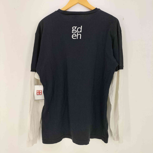 グッドイナフ GOODENOUGH 02年製 ロゴプリント フェイクレイヤードデザイン 両面プリント クルーネックTシャツ メンズ JPN:L