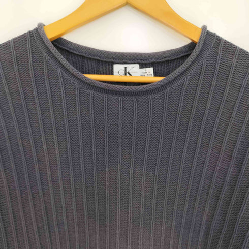 カルバンクラインジーンズ Calvin Klein Jeans 90s USA製 コットン リブ網ニット メンズ import:L