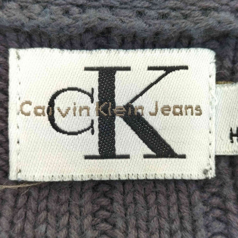 カルバンクラインジーンズ Calvin Klein Jeans 90s USA製 コットン リブ網ニット メンズ import:L