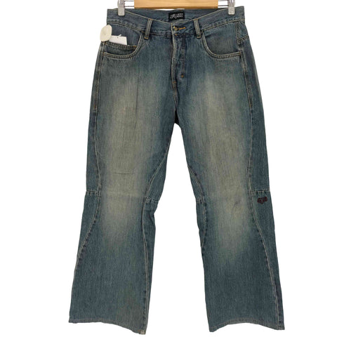 フォックスレーシング FOX RACING 90s ロゴ刺繍 カーブデザイン ボタンフライ フレアデニム メンズ 32