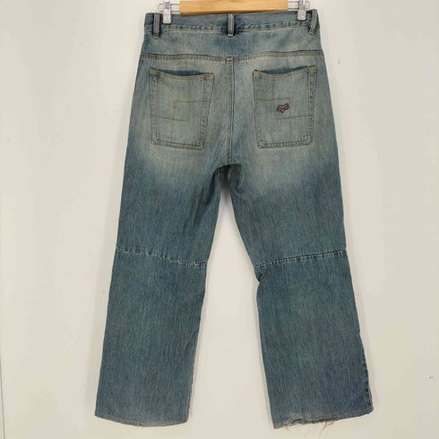 フォックスレーシング FOX RACING 90s ロゴ刺繍 カーブデザイン ボタンフライ フレアデニム メンズ 32