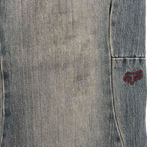 フォックスレーシング FOX RACING 90s ロゴ刺繍 カーブデザイン ボタンフライ フレアデニム メンズ 32