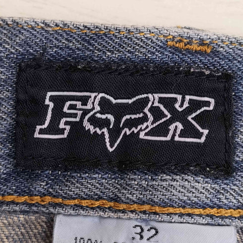 フォックスレーシング FOX RACING 90s ロゴ刺繍 カーブデザイン ボタンフライ フレアデニム メンズ 32