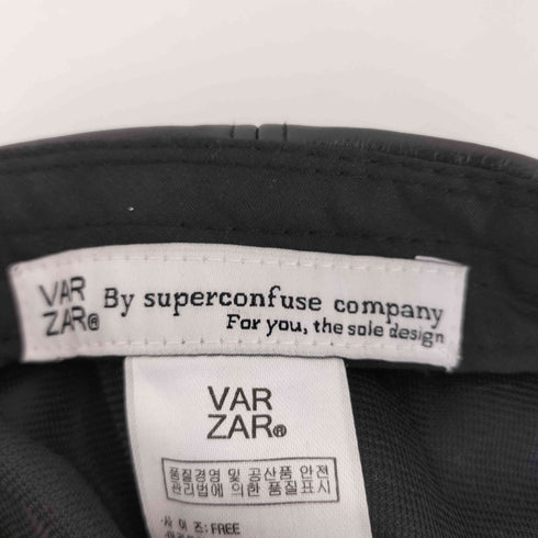 バザール VARZAR プレートロゴ レザー キャップ レディース FREE