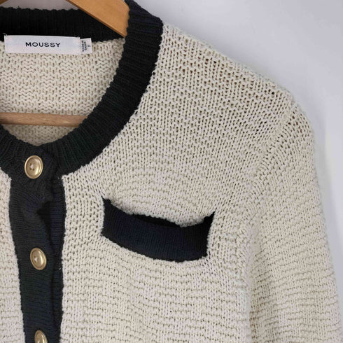 マウジー moussy 23AW BI COLOR KNIT カーディガン レディース FREE