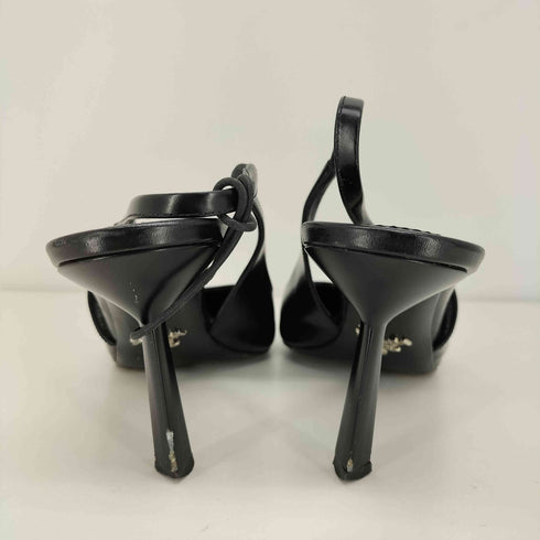 プラダ PRADA ポインテッドトゥ ピンヒール スリングバック パンプス レディース EUR:39