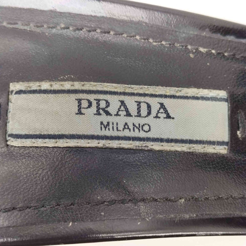 プラダ PRADA ポインテッドトゥ ピンヒール スリングバック パンプス レディース EUR:39