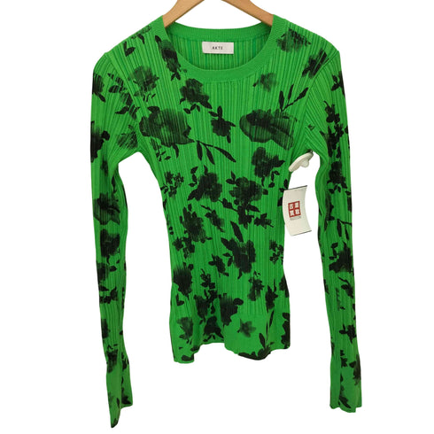 アクテ AKTE フラワープリントニットプルオーバー レディース FREE