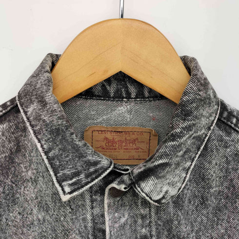 リーバイス Levis 80s USA製 57508-0256 ケミカルウォッシュ ブラックデニムジャケット メンズ import:M
