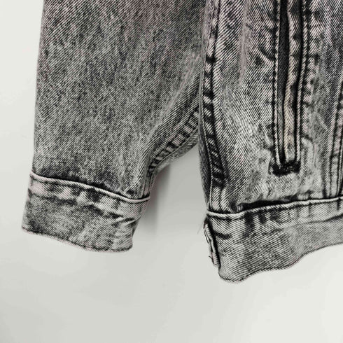リーバイス Levis 80s USA製 57508-0256 ケミカルウォッシュ ブラックデニムジャケット メンズ import:M