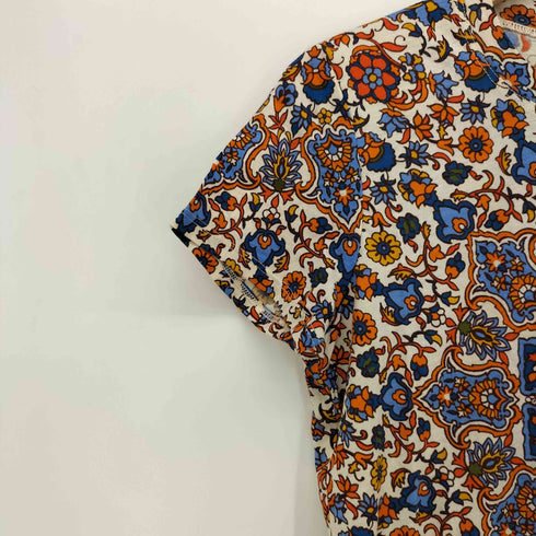 トリーバーチ TORY BURCH SOIREE LOGO T-SHIRT ペイズリー 総柄 クルーネック カットソー レディース import:S