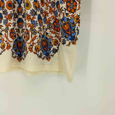 トリーバーチ TORY BURCH SOIREE LOGO T-SHIRT ペイズリー 総柄 クルーネック カットソー レディース import:S