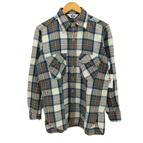 ウールリッチ WOOLRICH 80S USA製 両フラップ L/S チェック ネル シャツ メンズ