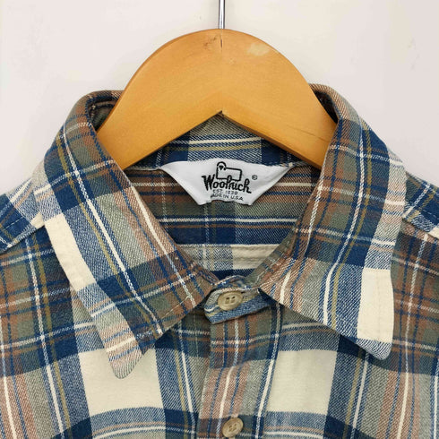 ウールリッチ WOOLRICH 80S USA製 両フラップ L/S チェック ネル シャツ メンズ