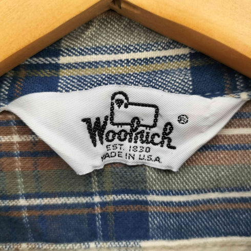 ウールリッチ WOOLRICH 80S USA製 両フラップ L/S チェック ネル シャツ メンズ