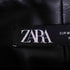 ザラ ZARA ベルト付き タック テーパード フェイクレザーパンツ レディース M