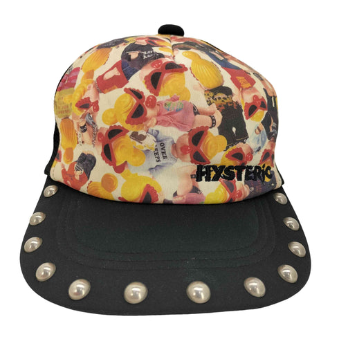 ヒステリックグラマー HYSTERIC GLAMOUR HYSTERIC MINI 00s Y2K スタッズ メッシュ トラッカーキャップ レディース 頭囲52cn