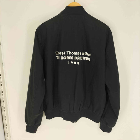 COSTUME O'CLOCK ERNEST THOMAS BETHEL 大韓毎日申報 両面刺繍 ジップアップ ブルゾン ジャケット メンズ import:XL