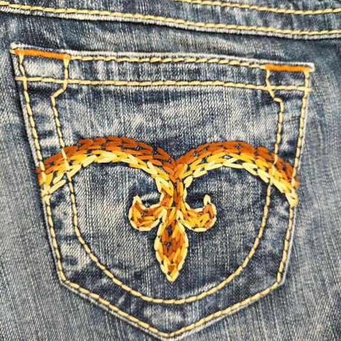 Rock Revival Y2K 刺繍デザイン フレアデニムパンツ レディース