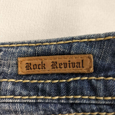 Rock Revival Y2K 刺繍デザイン フレアデニムパンツ レディース