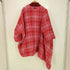 ヴィヴィアンウエストウッドレッドレーベル Vivienne Westwood RED LABEL タータンチェック シャギー マフラー付 ビッグコート 変形 ポンチョ コート レディース import:M