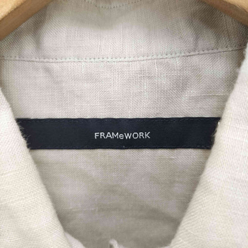 フレームワーク FRAMeWORK 25SS LINEN WORK シャツリネンシャツ レディース FREE