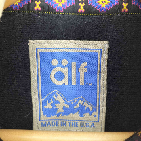 アルフ alf MADE IN USA テープデザインフリースベスト メンズ L