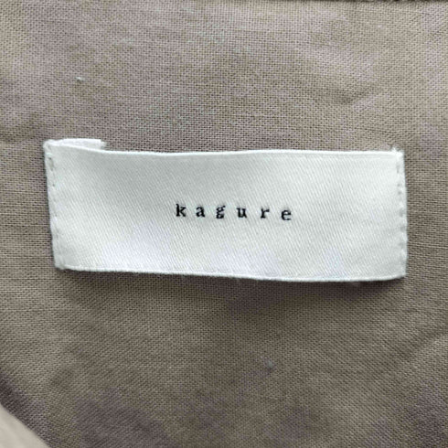 kagure ノーカラー比翼長袖シャツ レディース FREE