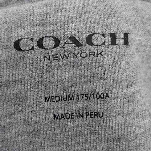 コーチ COACH フロントシグネイチャーロゴプリント 裏起毛スウェット プルオーバーパーカー メンズ