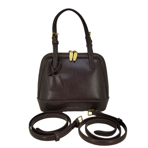 チャールズアンドキース CHARLES&KEITH Enola エノラ テクスチャード ダブルハンドルストラクチャードバッグ レディース