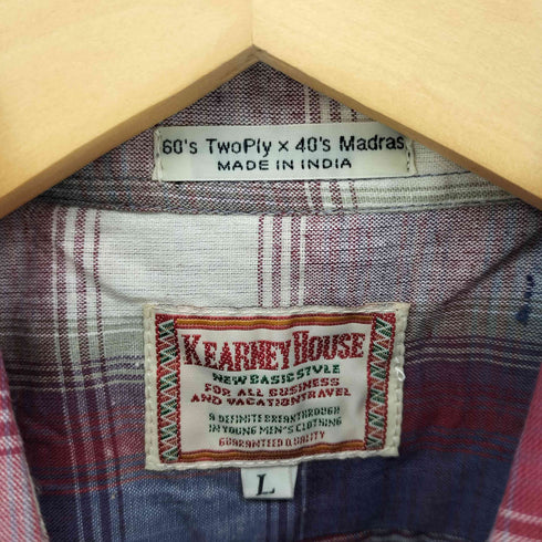 カーニーハウス KEARNEY HOUSE L/S オンブレチェック ボタンダウンシャツ メンズ JPN:L