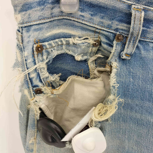 リーバイス Levis 70s 66後期 501 スモールe ボタン裏6 平行ステッチ 赤耳 バックポケットチェーン ボタンフライ デニムパンツ メンズ