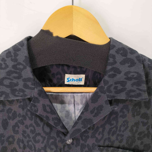 ショット Schott レオパード ハワイアンシャツ メンズ JPN:M