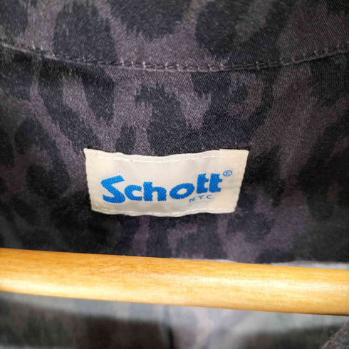 ショット Schott レオパード ハワイアンシャツ メンズ JPN:M