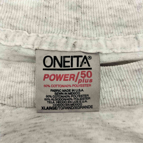 オニータ ONEITA 80-90S USA製 S/Sシングルステッチ プリントTシャツ メンズ