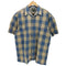 カーニーハウス KEARNEY HOUSE S/S ブロックチェック コットンリネン オープンカラーシャツ メンズ JPN:L