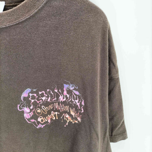 onfadd 両面プリント グラフィック S/S クルーネック Tシャツ メンズ