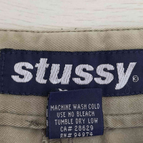 ステューシー Stussy 90S 紺タグ 香港製 ボタンフライ チノパン メンズ 32R