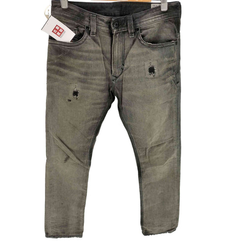 ディーゼル DIESEL Y2K ジップフライ ダメージ加工 スキニー ブラックデニム パンツ メンズ 27