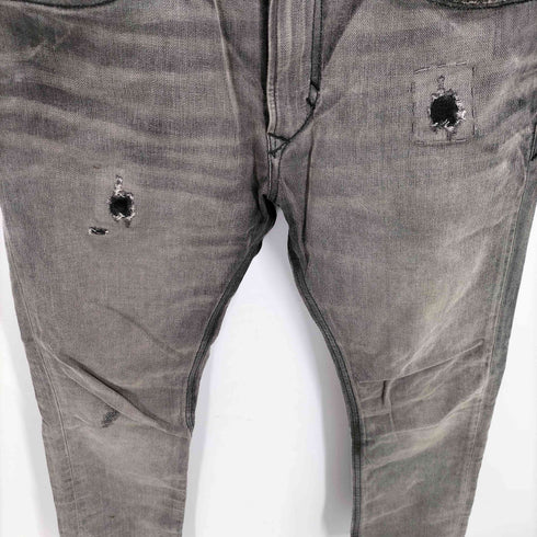ディーゼル DIESEL Y2K ジップフライ ダメージ加工 スキニー ブラックデニム パンツ メンズ 27