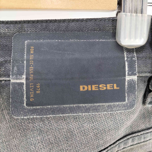 ディーゼル DIESEL Y2K ジップフライ ダメージ加工 スキニー ブラックデニム パンツ メンズ 27