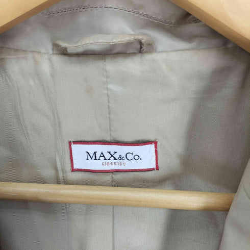 マックスアンドコー MAX & CO. 裾プリーツ チェスターコート スプリングコート レディース EUR:44
