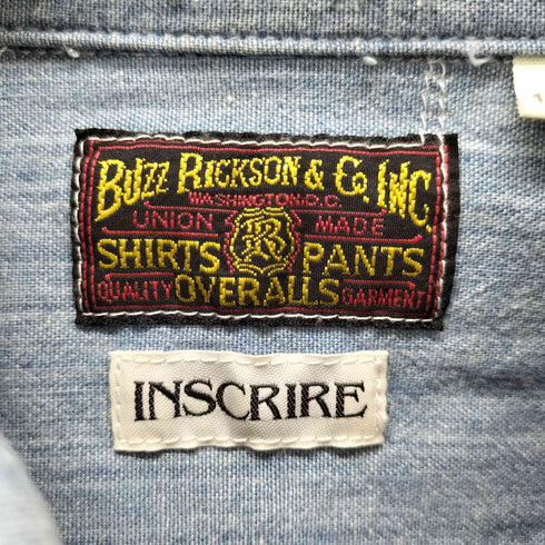 バズリクソンズ BUZZ RICKSONS BEAMS別注 シャンブレーシャツ メンズ import:XL