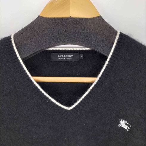 バーバリーブラックレーベル BURBERRY BLACK LABEL カシミヤ100% Vネックニット メンズ 2