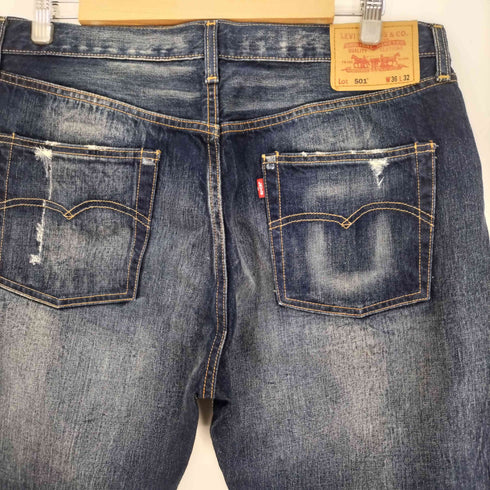 リーバイス Levis 501 1966 SPECIAL EDITION 復刻 ボタンフライ ストレート デニムパンツ ダメージ加工 メンズ W36L32