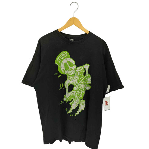 ステューシー Stussy SK8 SKULL スケートスカル グラフィックプリント クルーネック半袖Tシャツ カットソー メンズ X-LARGE