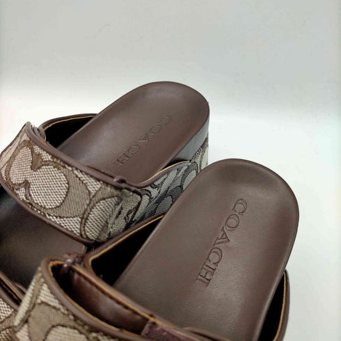コーチ COACH ツー バンド プラットフォーム スライド・シグネチャー ジャカード レディース 6