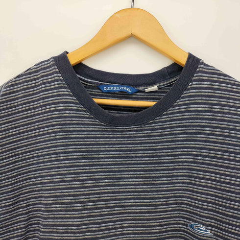 クイックシルバー Quiksilver 90s ボックスフィット ワンポイント ボーダーTシャツ メンズ import:L