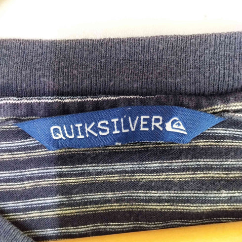 クイックシルバー Quiksilver 90s ボックスフィット ワンポイント ボーダーTシャツ メンズ import:L